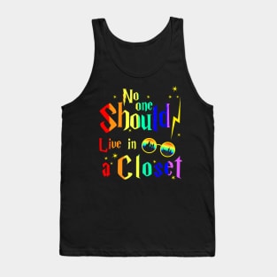 No One Should Live In A Closet Lgbt Gay Pride Tank Top